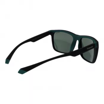 POLAROID PLD2141S563OL Unisex saulesbrilles - Havana rāmis, zaļas polarizētas lēcas, 57 mm
