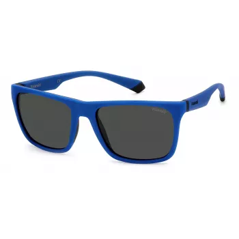 Polaroid PLD2141SDOF Unisex saulesbrilles - Havana rāmis, zaļas polarizētas lēcas - 57 mm