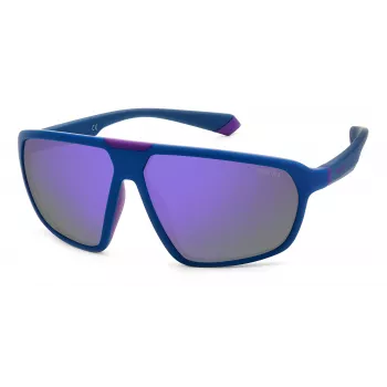 POLAROID PLD2142S802 Unisex saulesbrilles, Havana rāmis, pelēkas polarizētas lēcas, 61 mm