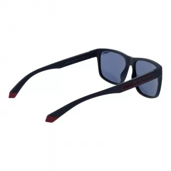 POLAROID PLD2149S57PJP Vīriešu taisnstūra polarizētas saulesbrilles - Melns rāmis, pelēkas lēcas 57mm