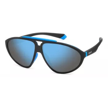 Polaroid PLD2151/S Unisex Pilot Saulesbrilles - Melns Rāmis Pelēkas Polarizētas Lēcas 62mm