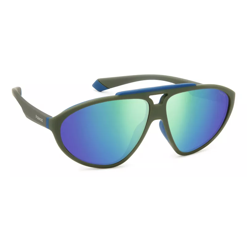 POLAROID PLD2151/S Unisex Saulesbrilles Havana Rāmis Zaļas Polarizētas Lēcas 62mm