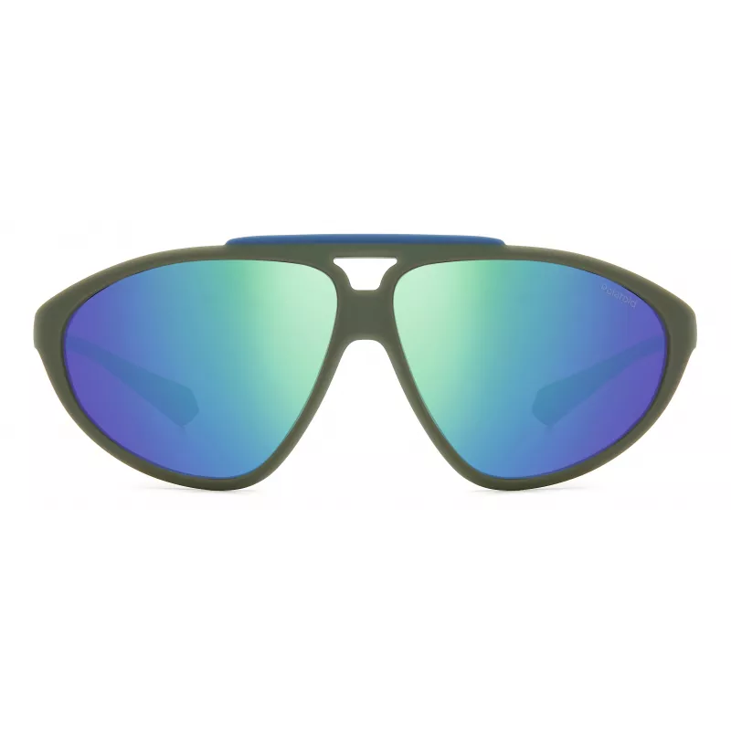 POLAROID PLD2151/S Unisex Saulesbrilles Havana Rāmis Zaļas Polarizētas Lēcas 62mm