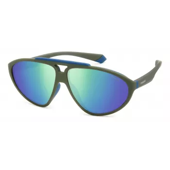 POLAROID PLD2151/S Unisex Saulesbrilles Havana Rāmis Zaļas Polarizētas Lēcas 62mm
