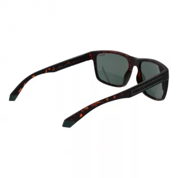Polaroid PLD2157S57HGC Vīriešu taisnstūra saulesbrilles - Havana rāmis, zaļas polarizētas lēcas