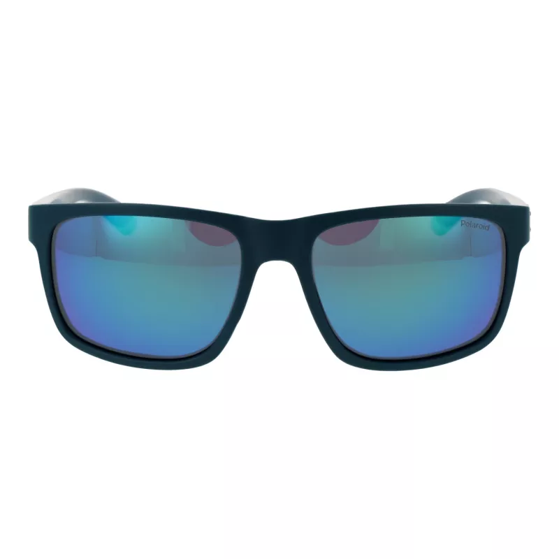 Polaroid PLD2157S57PYW Vīriešu taisnstūra Havana saulesbrilles ar zaļām polarizētām lēcām