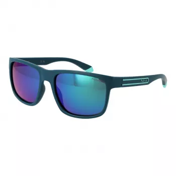Polaroid PLD2157S57PYW Vīriešu taisnstūra Havana saulesbrilles ar zaļām polarizētām lēcām