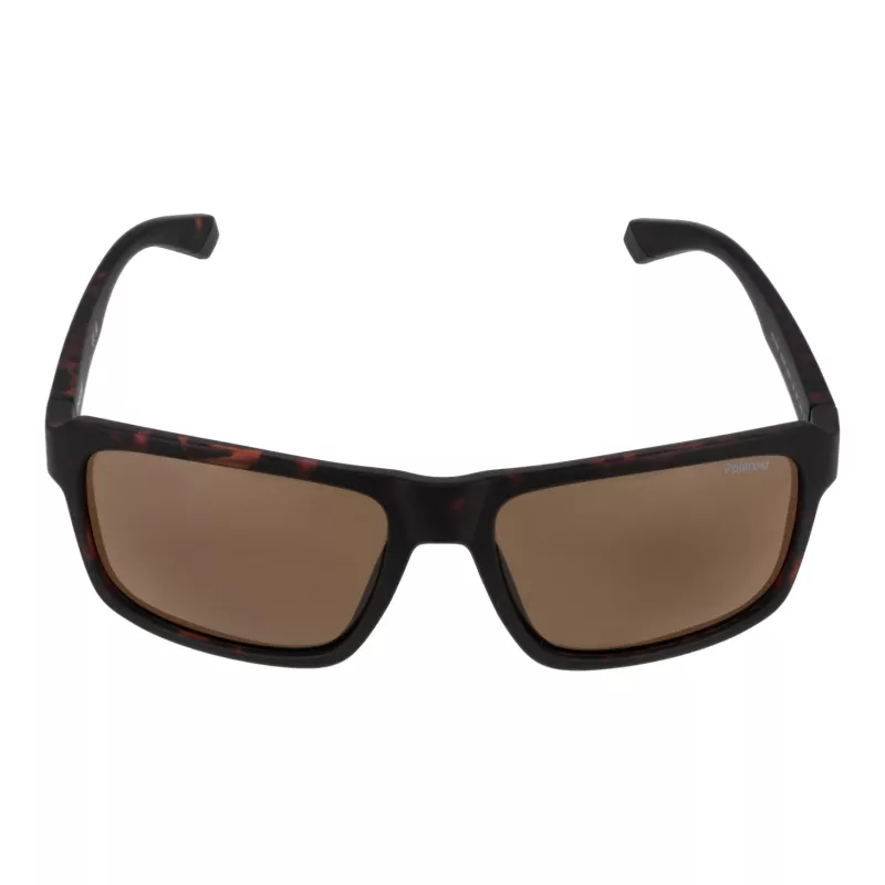 Polaroid PLD2158S58HGC Vīriešu taisnstūra saulesbrilles - Melns rāmis, pelēkas polarizētas lēcas 58mm