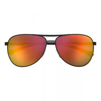 POLAROID PLD2160GSX807 Vīriešu polarizētās saulesbrilles - Melns rāmis, pelēkas lēcas 62mm