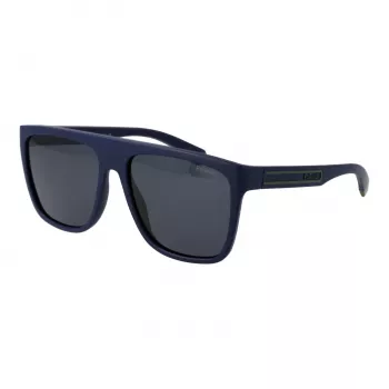 Polaroid PLD2162S56FLL Vīriešu taisnstūra saulesbrilles - Havana rāmis, zaļas polarizētas lēcas