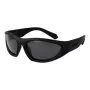 Polaroid PLD2165/S Unisex taisnstūra saulesbrilles - Melns rāmis, pelēkas polarizētas lēcas 59mm