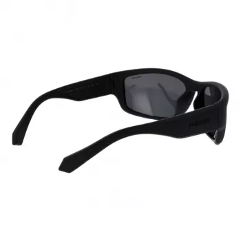 POLAROID PLD2166S62003 Vīriešu pilotveida saulesbrilles - Melns rāmis, Pelēka polarizēta lēca, 62mm