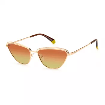 POLAROID PLD4102SDDB Sieviešu saulesbrilles - Havana brūns acetāta rāmis, brūnas polarizētas lēcas, 56 mm