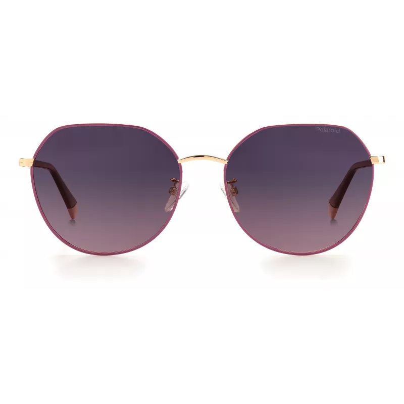 POLAROID PLD4106GSYK9X Sieviešu polarizētas saulesbrilles - Havana acetāta rāmis, brūna lēca, 59 mm