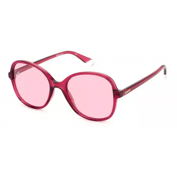 Polaroid PLD4136SMU1 Sieviešu saulesbrilles Havana rāmis Zaļa lēca 54mm