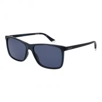 Polaroid PLD4137/S Vīriešu taisnstūra polarizētas saulesbrilles - Melna/Pelēka 58mm