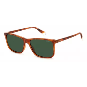 POLAROID PLD4137S0UC Vīriešu polarizētas saulesbrilles - Melns rāmis, pelēkas lēcas 58mm