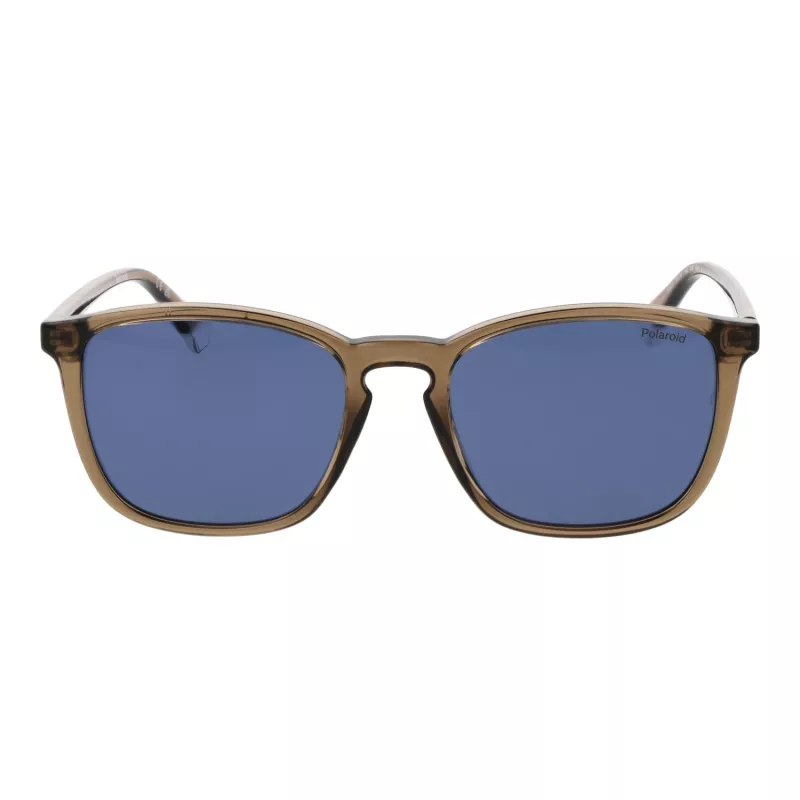 Polaroid PLD4139/S Vīriešu taisnstūra saulesbrilles - Havana rāmis, zaļa polarizēta lēca, 54 mm