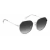 Polaroid PLD4140GSX010 Sieviešu taisnstūra saulesbrilles - Melns rāmis, pelēkas polarizētas lēcas 59mm