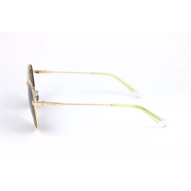 Polaroid PLD4142GSX01Q Unisex taisnstūra saulesbrilles - Pelēks rāmis, pelēkas polarizētas lēcas - 60/14/145 mm