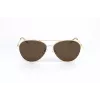 Polaroid PLD4142GSX01Q Unisex taisnstūra saulesbrilles - Pelēks rāmis, pelēkas polarizētas lēcas - 60/14/145 mm