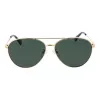 Polaroid PLD4142GSX60P Unisex taisnstūra saulesbrilles - melns rāmis, pelēkas polarizētas lēcas - 60/14/145 mm