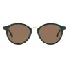 POLAROID PLD4147SX1EDF Unisex Taisnstūra saulesbrilles - Melns rāmis, pelēkas polarizētas lēcas 51mm
