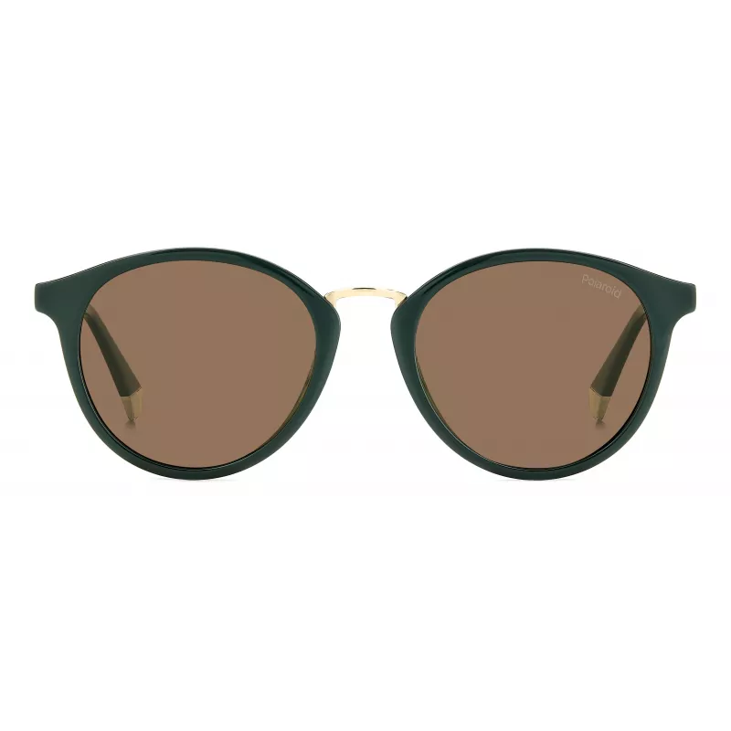 POLAROID PLD4147SX1EDF Unisex Taisnstūra saulesbrilles - Melns rāmis, pelēkas polarizētas lēcas 51mm