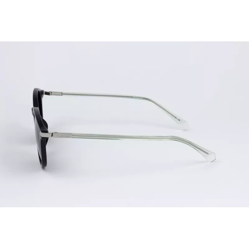 POLAROID PLD4148GSX807 Unisex saulesbrilles - Melns rāmis, Pelēkas polarizētas lēcas, 50/19/140 mm