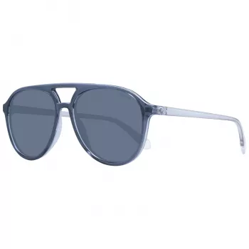 POLAROID PLD4162S5609V Unisex Square Sunglasses - Black Frame Grey Polarized Lens 56/16/145 mm