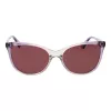 Polaroid PLD4179S55B3V Sieviešu taisnstūra saulesbrilles - Havana acetāta rāmis, brūnas polarizētas lēcas