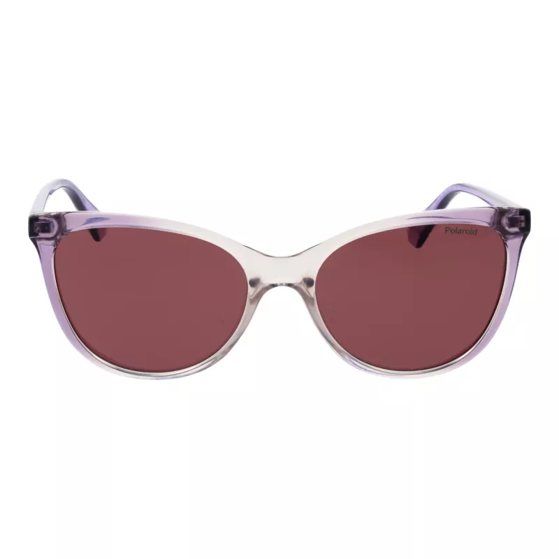 Polaroid PLD4179S55B3V Sieviešu taisnstūra saulesbrilles - Havana acetāta rāmis, brūnas polarizētas lēcas