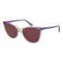 Polaroid PLD4179S55B3V Sieviešu taisnstūra saulesbrilles - Havana acetāta rāmis, brūnas polarizētas lēcas