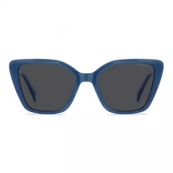 Polaroid PLD4189SMVU Sieviešu saulesbrilles - Melns rāmis, Pelēkas polarizētas lēcas, 53 mm