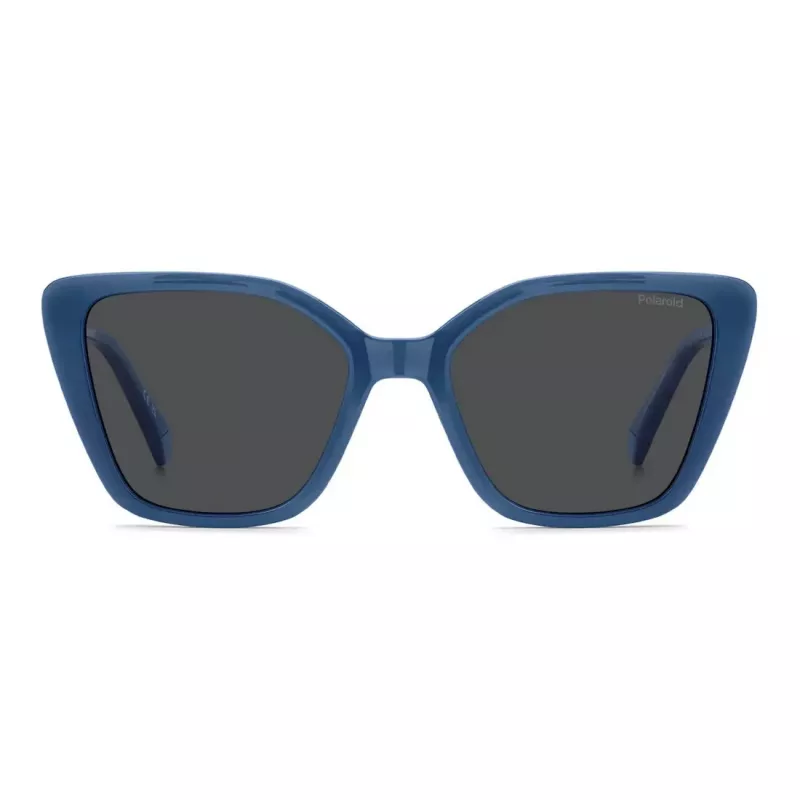 Polaroid PLD4189SMVU Sieviešu saulesbrilles - Melns rāmis, Pelēkas polarizētas lēcas, 53 mm