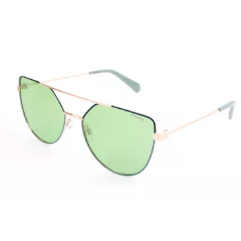 Polaroid PLD6057S1ED Sieviešu saulesbrilles - Melns rāmis, Pelēka polarizēta lēca, 58 mm