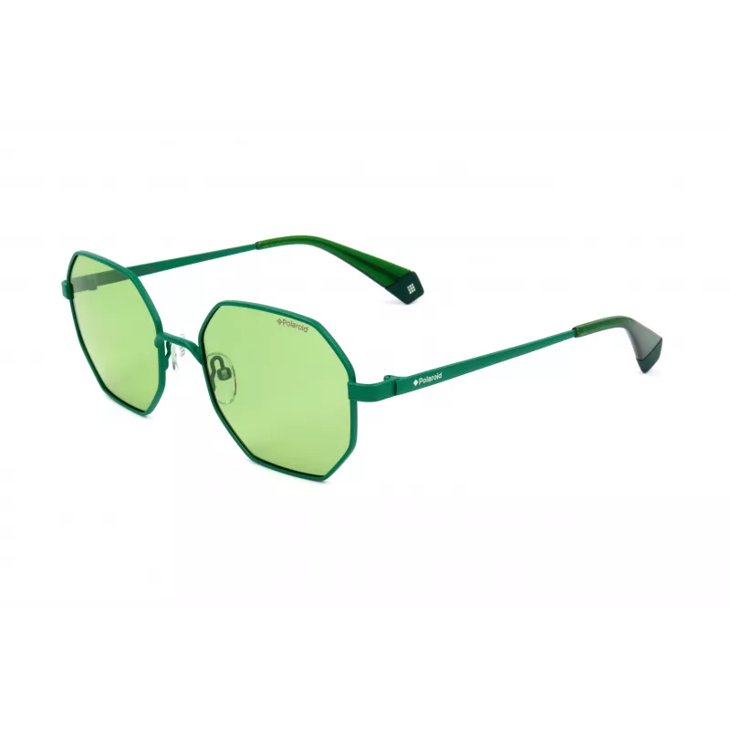 Polaroid PLD6067S1EDUC Unisex saulesbrilles - melns rāmis, pelēkas polarizētas lēcas, 53 mm