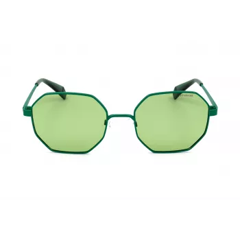 Polaroid PLD6067S1EDUC Unisex saulesbrilles - melns rāmis, pelēkas polarizētas lēcas, 53 mm
