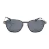 POLAROID PLD6119GCSJ5G Unisex Rectangular Sunglasses - Havana Frame, Grey Polarized Lens, 53mm