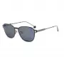 POLAROID PLD6119GCSKJ1 Unisex Taisnstūra saulesbrilles - Pelēkas polarizētas lēcas, Melns rāmis, 53mm