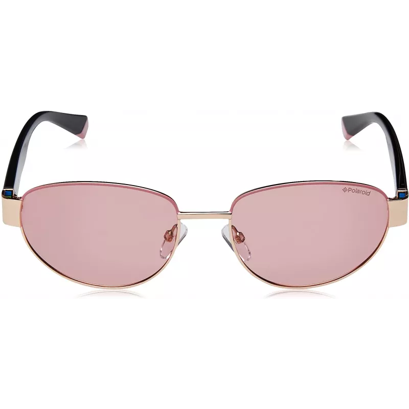 Polaroid PLD6123S-EYR Unisex Rectangular Sunglasses - Black Frame Grey Polarized Lens 54mm