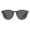 Polaroid PLD6175S807M9 Unisex taisnstūra saulesbrilles - melns rāmis, pelēkas polarizētas lēcas 51mm