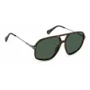 Polaroid PLD6182/S Unisex saulesbrilles - Havana bruņurupuča rāmis, brūna polarizēta lēca, 59 mm