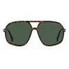 Polaroid PLD6182/S Unisex saulesbrilles - Havana bruņurupuča rāmis, brūna polarizēta lēca, 59 mm