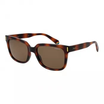 POLAROID PLD6191S54086 Unisex Polarized Sunglasses Havana 54mm