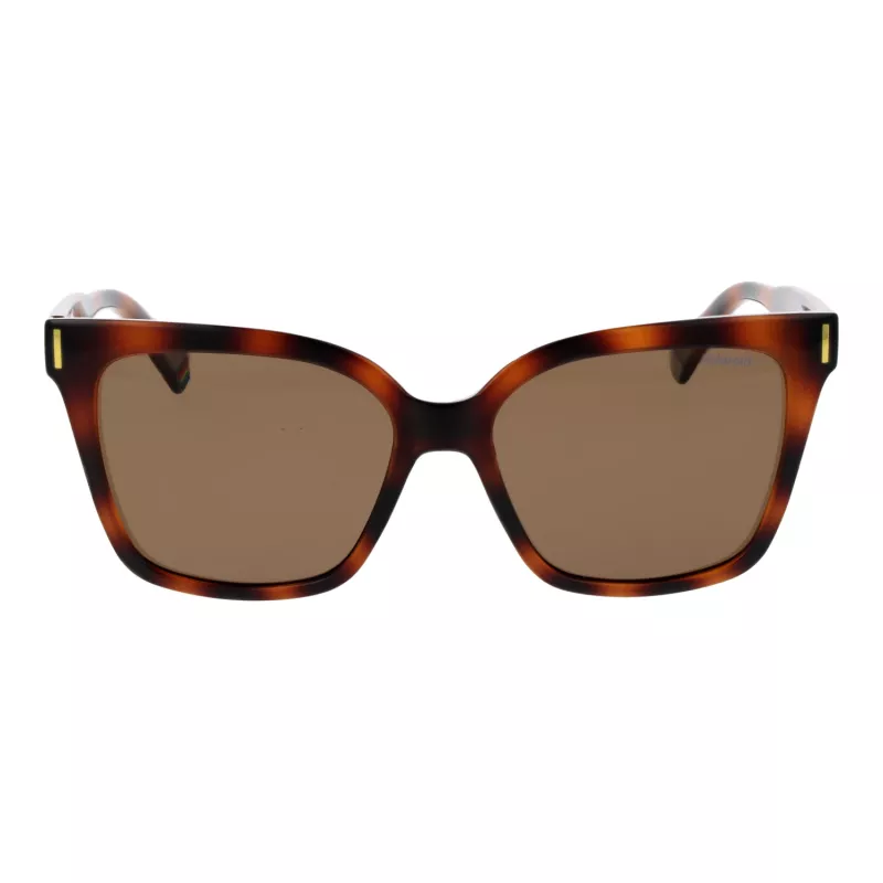 Polaroid PLD6192S54086 Sieviešu saulesbrilles - Havana brūns rāmis, polarizētas brūnas lēcas - 54mm