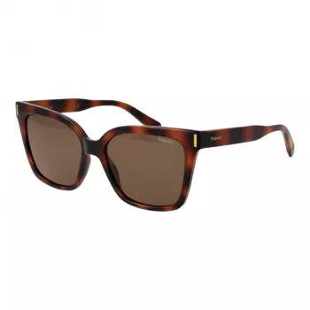 Polaroid PLD6192S54086 Sieviešu saulesbrilles - Havana brūns rāmis, polarizētas brūnas lēcas - 54mm
