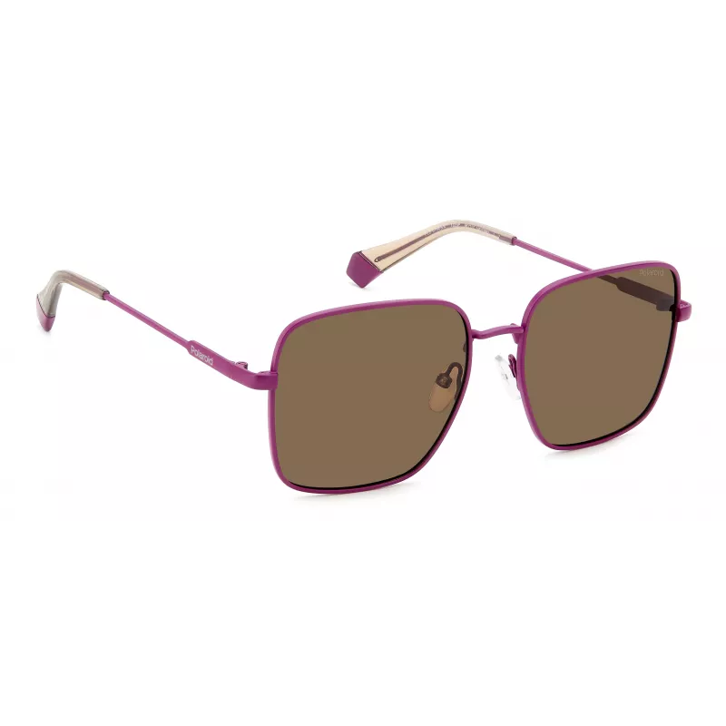Polaroid PLD6194SX1JZF Sieviešu kvadrātveida acetāta saulesbrilles Havana brūnas polarizētas UV400