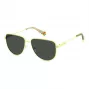 Polaroid PLD6196SX4ANF Unisex saulesbrilles - Melns kvadrātveida rāmis ar pelēkām polarizētām TAC lēcām 56/18/145 mm