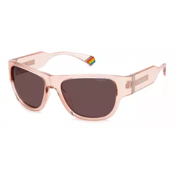 Polaroid PLD6197S Saulesbrilles Unisex Havana Rāmis Zaļa Polarizēta Lēca 55mm